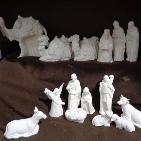 Christmas Nativity Duncan Piece Set Ceramic Bisque Ready Etsy