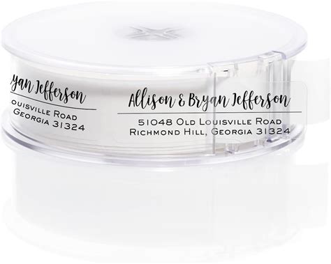 Amazon Clear Personalized Return Address Labels Without Dispenser