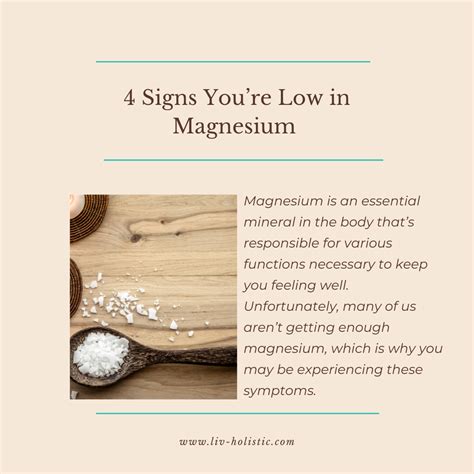 4 Signs Youre Low In Magnesium — Liv Holistic