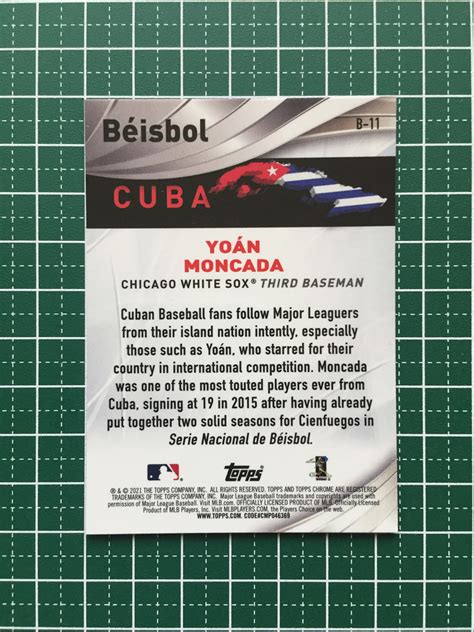 Mlb 2021 Topps Chrome B 11 Yoan Moncada Chicago White Sox インサートカード