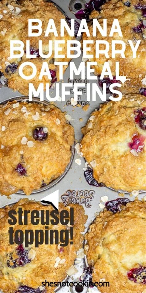 Banana Blueberry Oatmeal Muffins Artofit