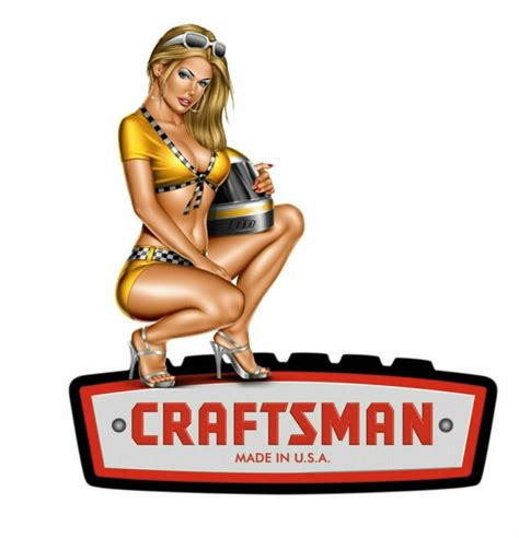 Craftsman Tool Vinyl Sticker Decal Sexy Girl Mechanic Toolbox Sign