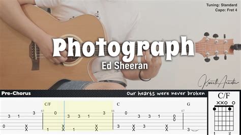 Photograph Ed Sheeran Fingerstyle Guitar TAB Chords Lyrics