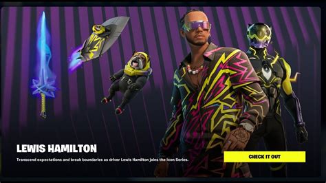 Fortnite Lewis Hamilton Icon Skin Chapter 4 Season Og Youtube