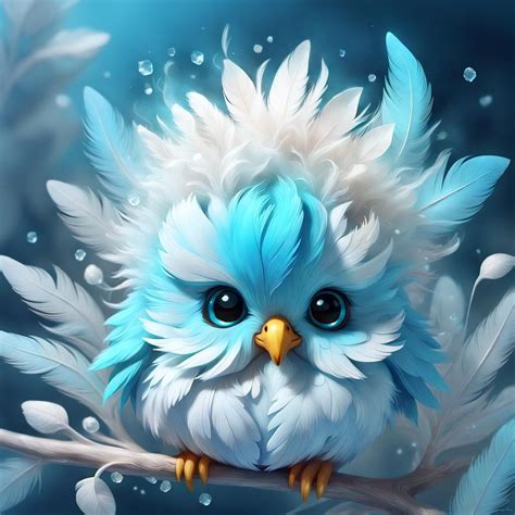 Fluffy Blue Bird Ai Generated Artwork Nightcafe Creator