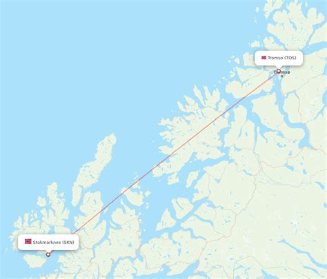 All Flight Routes From Tromso To Stokmarknes TOS To SKN Flight Routes