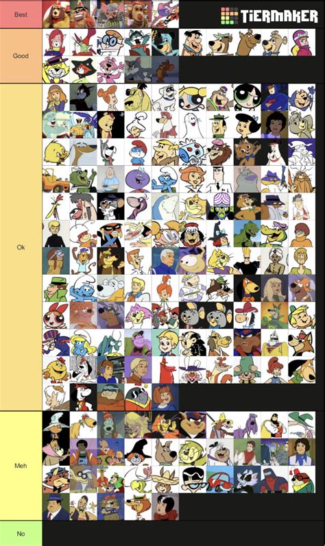 Hanna Barbera Characters Tier List By Beatlesfangirl15 On Deviantart