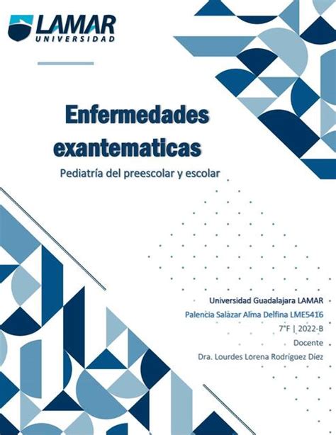 Enfermedades Exantemáticas Pediatría Alma Delfina Palencia Salazar