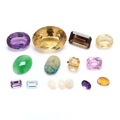 Group Of Assorted Loose Gemstones Lot Luxury Accessories