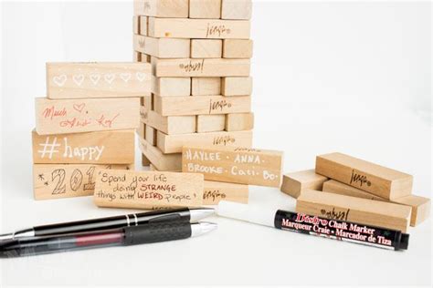 Jenga Guest Book Graduation Party Diy Graduation Diy Graduation