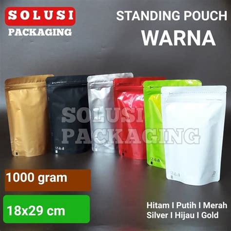 Jual Standing Pouch Warna X Cm Stand Pouch Plastik Klip Kemasan