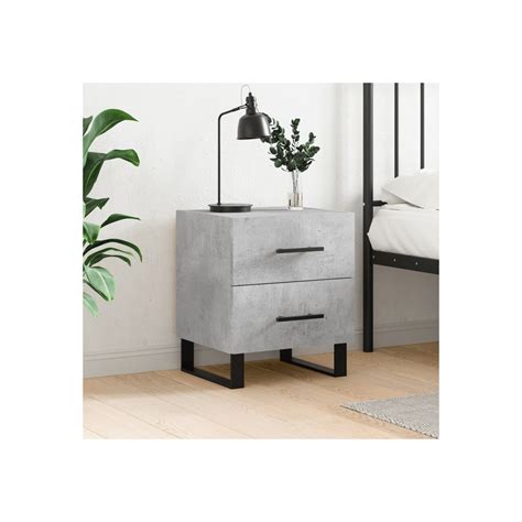 Table De Chevet Gris B Ton X X Cm Bois Ding Nierie Vidaxl