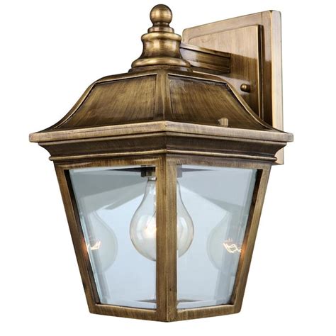 Portfolio 12 In Antique Brass Outdoor Wall Light In The Outdoor Wall Lights Department At