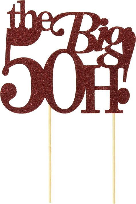 The Big 5oh Cake Topper 1pc 50th Birthday Cake Topper 50th