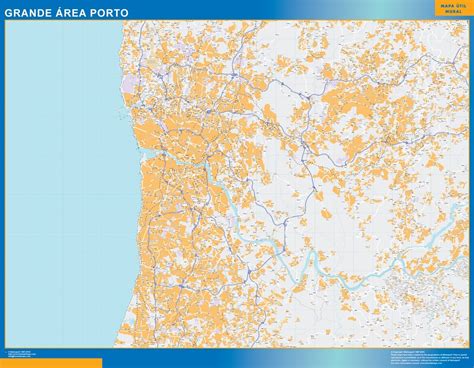 Grande Area Porto mapa | Vector World Maps