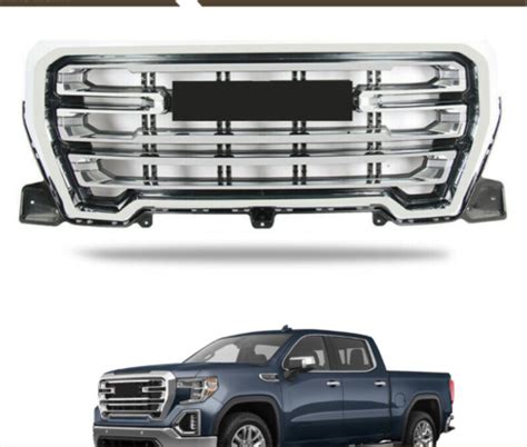 Front Upper Bumper Grille Chrome For Gmc Sierra