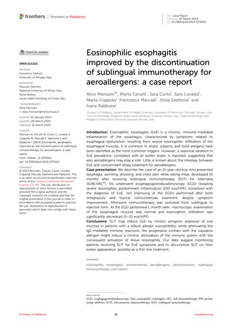 PDF Eosinophilic Esophagitis Improved By The Discontinuation Of