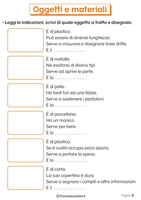 Oggetti E Materiali Schede Didattiche Per La Scuola Primaria Artofit