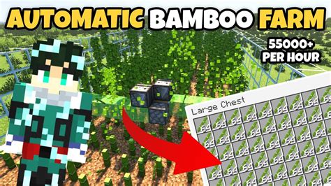 Fastest Flying Machine Bamboo Farm In Minecraft Tutorial 121 Youtube