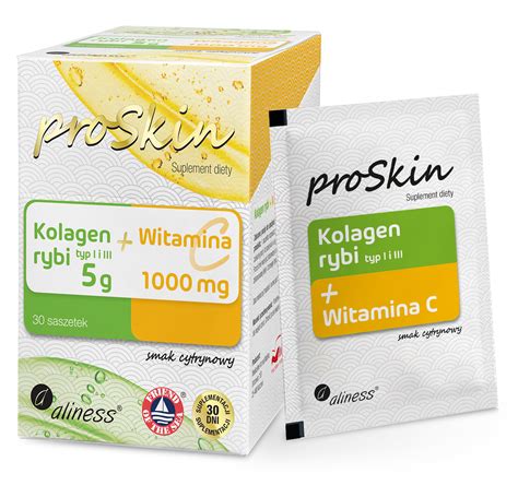 Kolagen Rybi 5g Witamina C 1000mg Compelx X 30 Saszetek Aliness