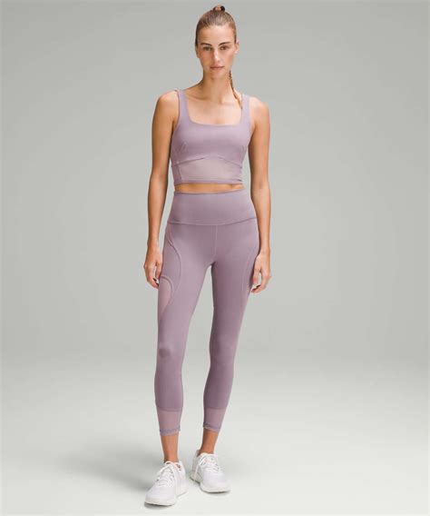 Lululemon Wunder Train Mesh Panel High Rise Tight 25 Violet Verbena