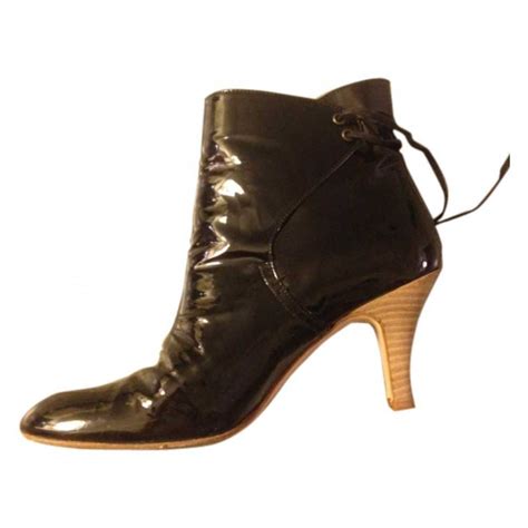 Vanessa Bruno Patent Leather Ankle Boots Gem