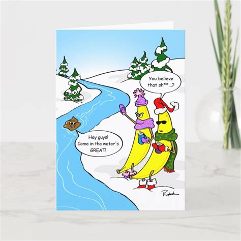 Funny Banana Christmas Card Custom Holiday Cards Zazzle