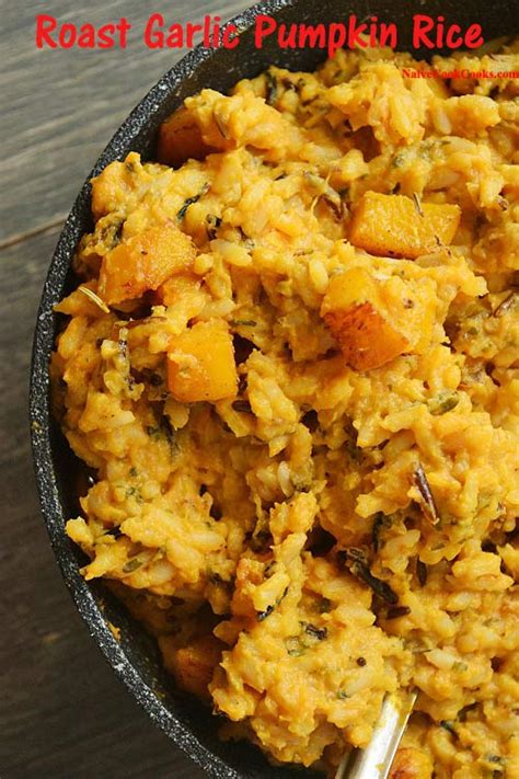 Roasted Garlic Pumpkin Rice Naive Cook Cooks