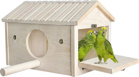 HiCaptain Large Parakeet Nesting Box Natural Wood India Ubuy