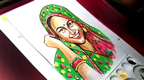 How To Draw Haryana Culture Drawing Lambada Girlhijab Girl Drawing