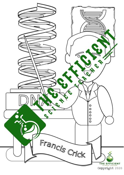 Francis Crick Scientists Throughout The Ages Colouring Page