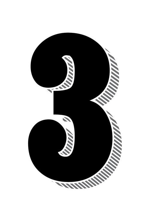 3 Number Elements Concept Vector Unique Png