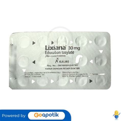 Ulasan Produk LIXIANA 30 MG STRIP 14 TABLET