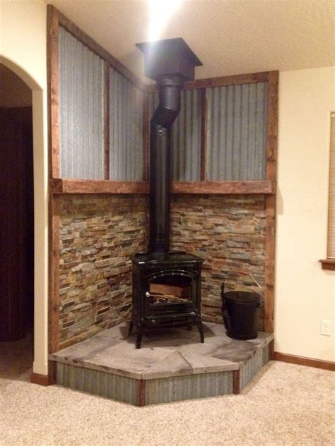 Wood Stove Corner Hearth