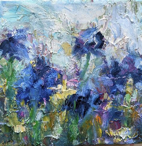 Field Of Irises Painting By April Huguenin Pixels