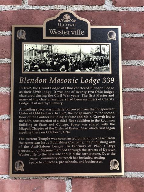 Blendon Masonic Lodge 339 Historical Marker