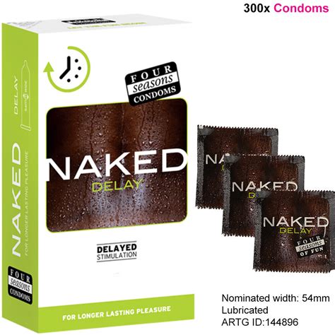 Four Seasons Naked Delay Condoms Longer Lasting Pleasure Bulk Au