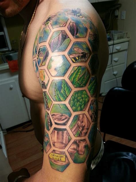 Honeycomb Tattoo Different Artists