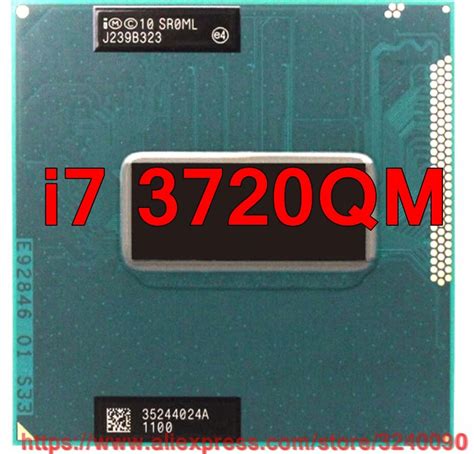 Original lntel Core i7 3720qm SR0ML CPU (6M Cache/2.6GHz-3.6GHz/Quad ...