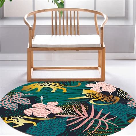 Tapis Personnalis Chambre Salon Ambiance Tropicale Panth Re