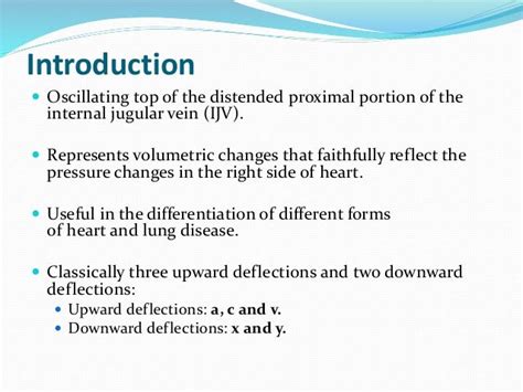 Jugular Venous Pressure Normal Values