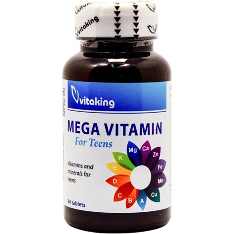 Vitaking Mega Vitamin For Teens Multivitamin Tabletta 90 Db Magyar