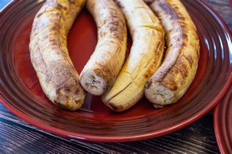 Nigerian Roasted Plantains Boli Ready To Eat Stock Photo Image Of