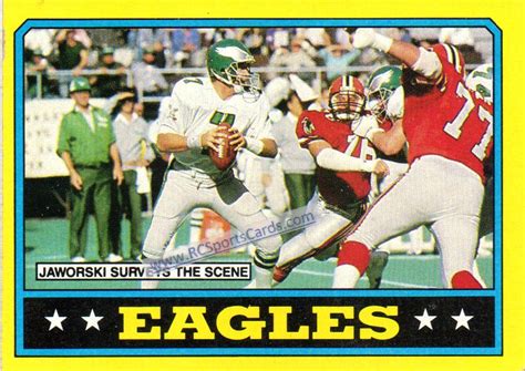 ron jaworski football cards | 1980's Philadelphia Eagles Football ...