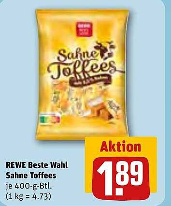 Rewe Beste Wahl Sahne Toffees Angebot Bei Rewe Prospekte De