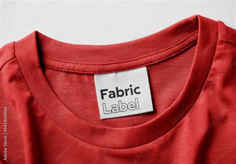 T Shirt Neck Label Mockup Stock Template Adobe Stock