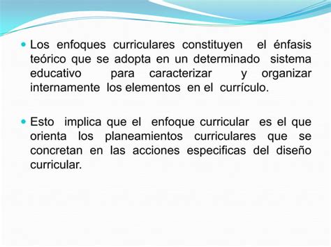 Enfoques Curriculares Ppt