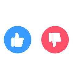 Thumbs Up Down Emblems Like Dislike Icons Vector Image