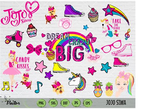 JoJo Siwa Cricut Silhouette SVG PNG Files Vinyl Printable Birthday