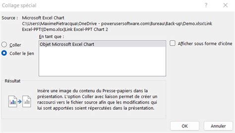 Cr Er Des Liens Excel Powerpoint Pour Graphiques Et Tableaux